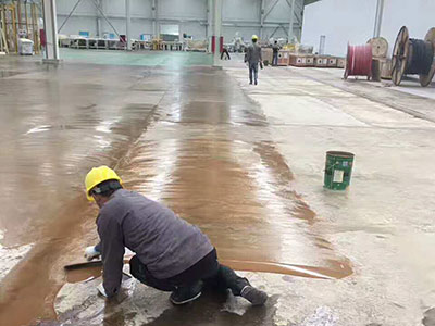 江阴华鑫纺织砂浆层施工现场